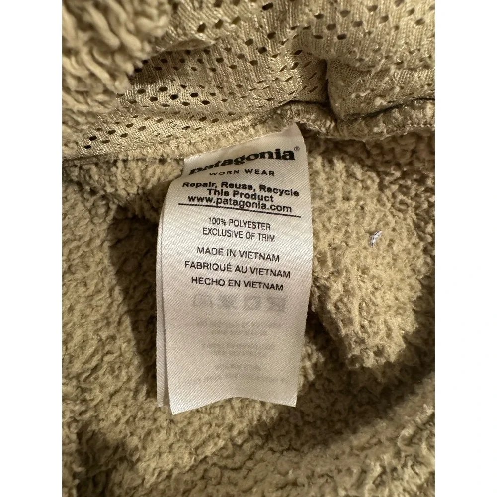 Patagonia Kids Los Gatos 1/4 Zip Fleece Pullover Tan Khaki Size‎ Large 12